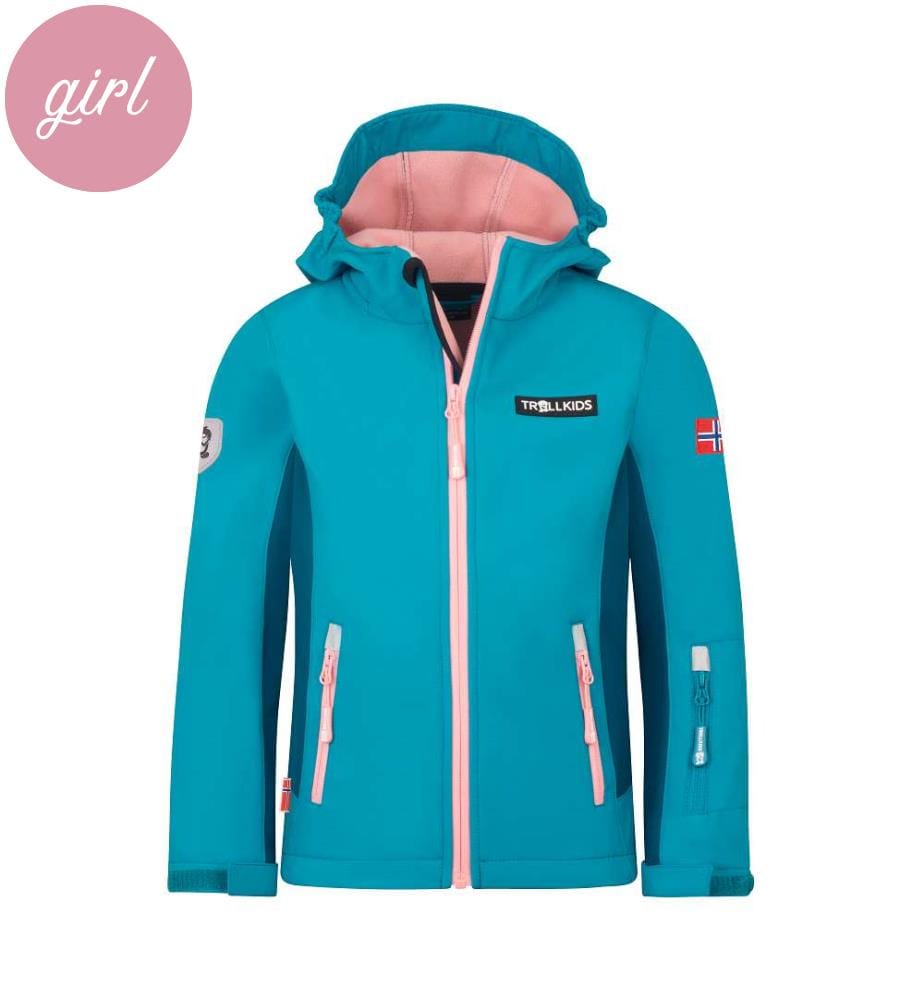 Oslofjord Softshell Jacke - Harbor Blue & Madeira Blue & Peony Rose