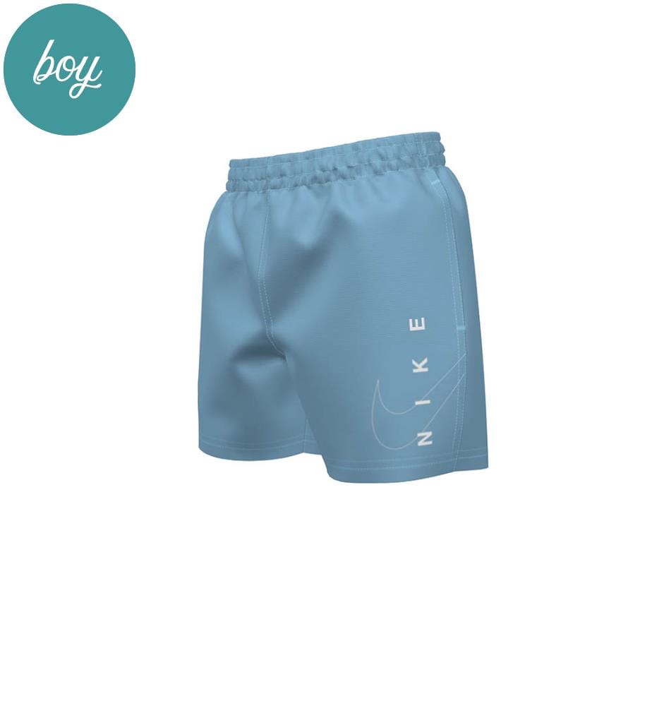 Short de Bain Volley 4" Split Logo - Aquarius Blue
