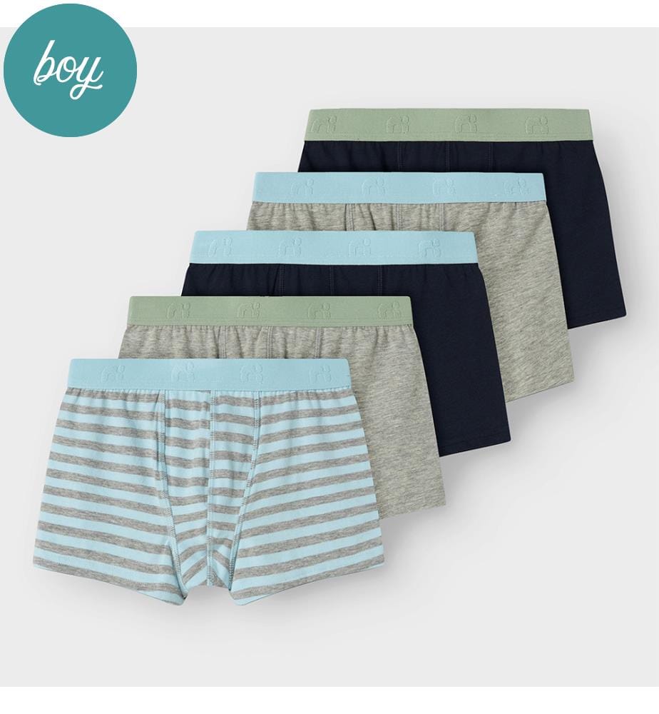 Lot de 5 Boxers - Aigue-marine