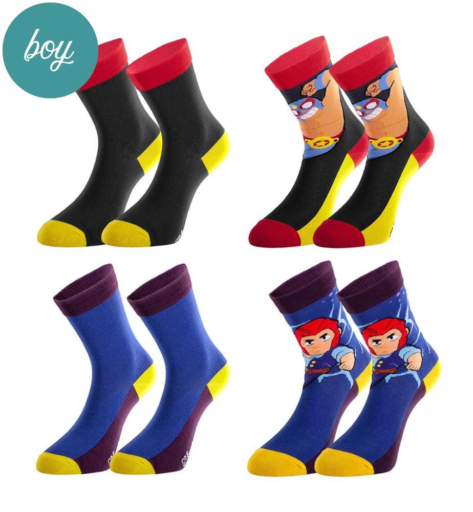 Brawl Stars 4 Paar Socken - Mehrfarbig