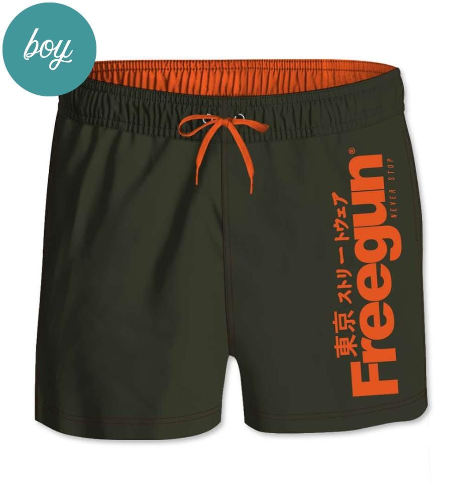 Short de bain - Vert et Orange