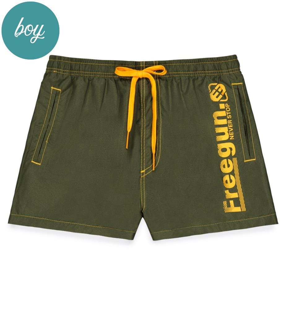 Short de bain - Vert et Orange