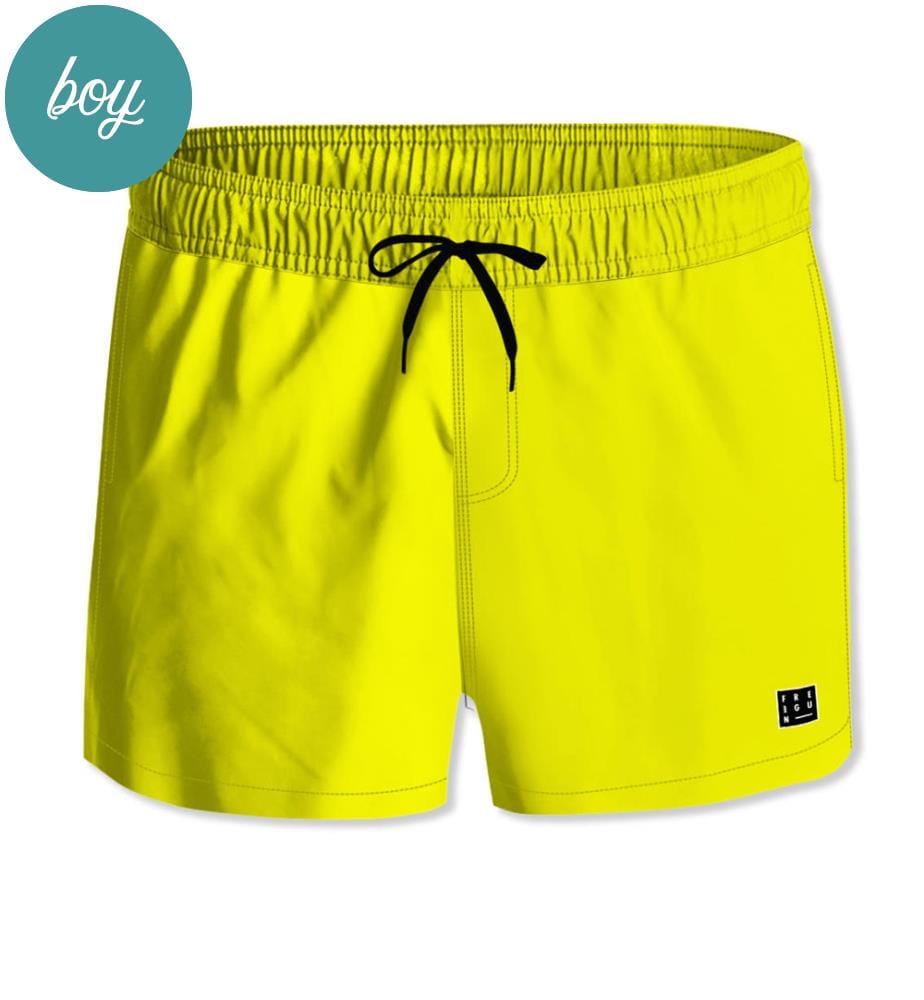Kurze Badeshorts - Gelb