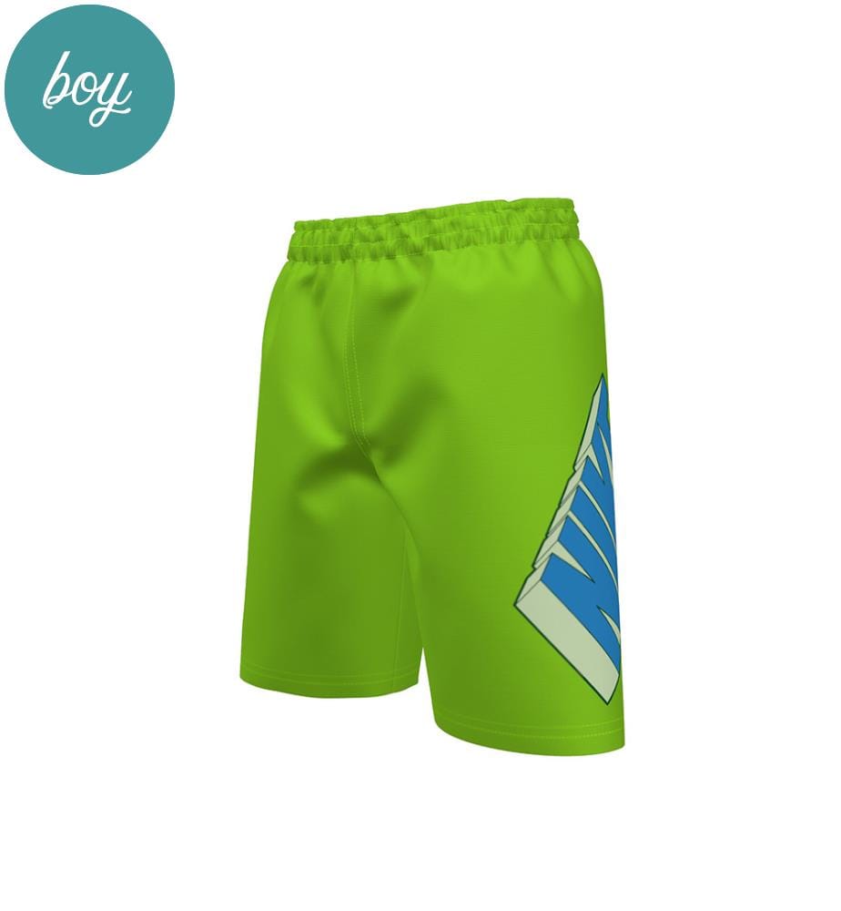3D Volleyball Badeshorts 7"" - Grün