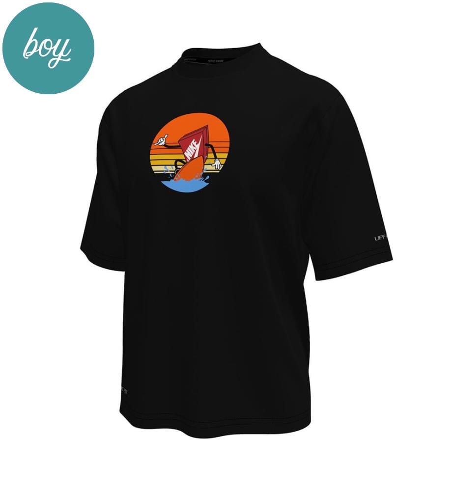 Sunset Surf Big Short-Sleeve Hydroguard - Noir