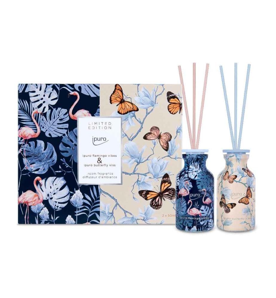 IPURO - Bâtonnets parfumés Set Butterfly & Flamingo 2 x 50 ml