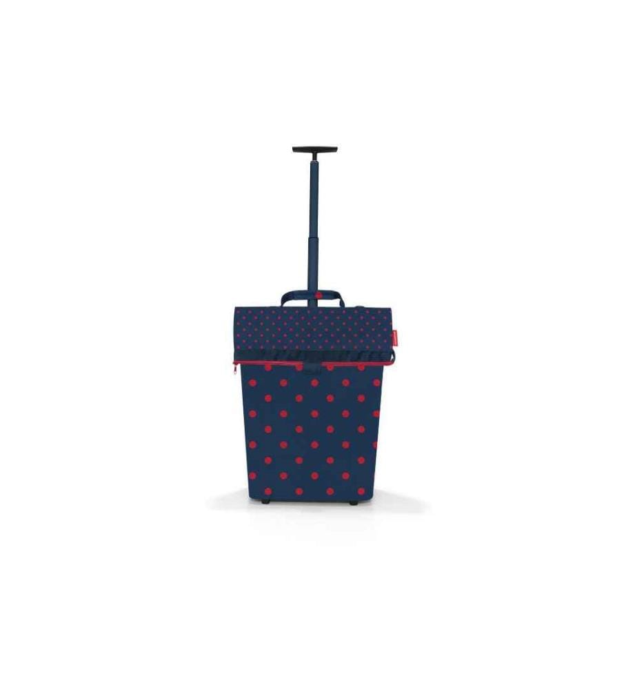 REISENTHEL - Chariot de course Trolley M Mixed Dots Red Bleu foncé/Rouge
