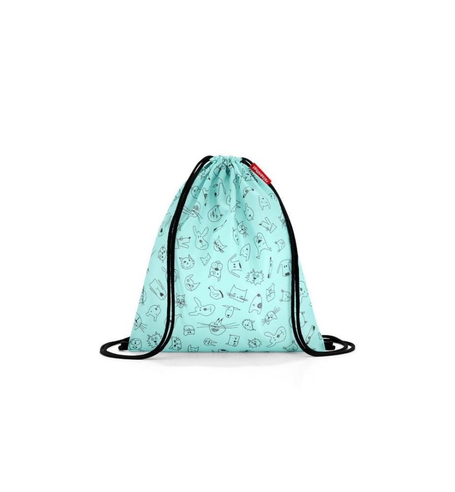 REISENTHEL - Sac de gym Mysac Kids Cats and Dogs à la menthe