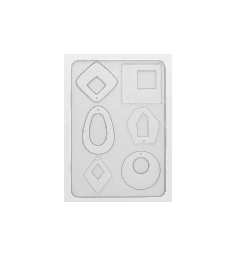 GLOREX - Moule en silicone 14.5 x 10 cm, 6 pièces, ornements
