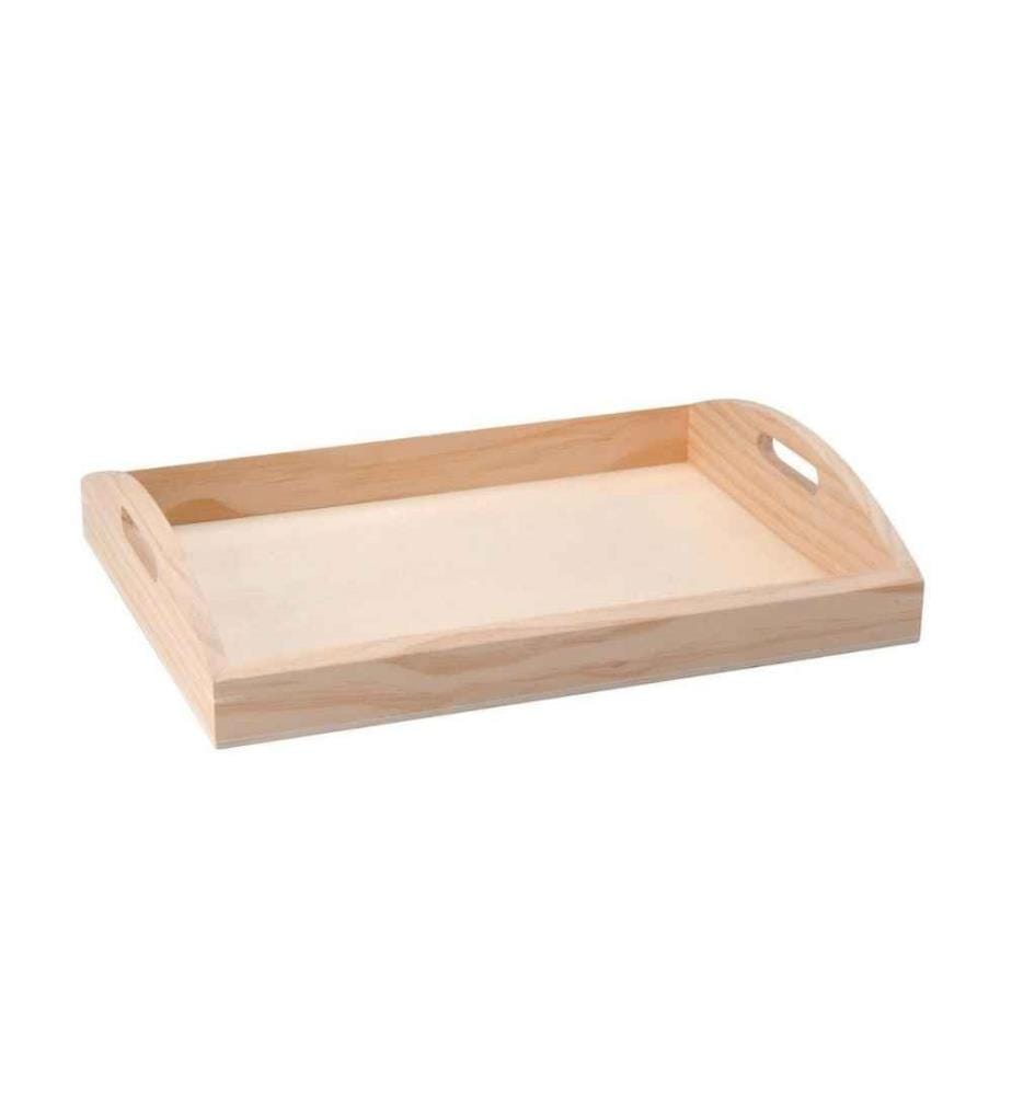 GLOREX - Article en bois 37 x 28 x 7 cm Serviertablett