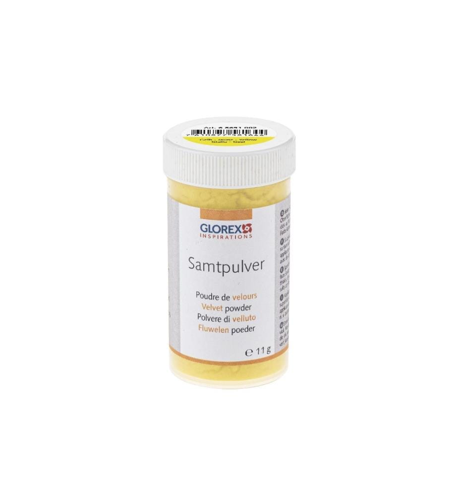GLOREX - Poudre de velours 11 g, Jaune