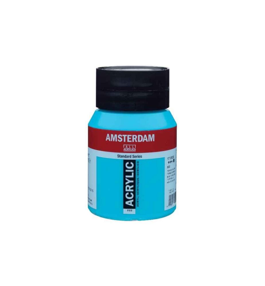 AMSTERDAM - Peinture acrylique Standard Series Turquoise bleu opaque, 500 ml