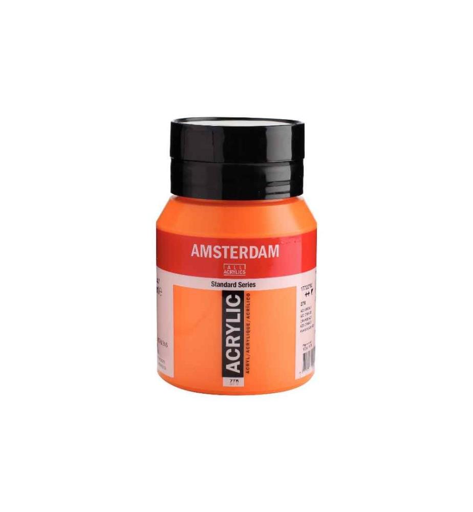 AMSTERDAM - Peinture acrylique Standard Series Demi-couverture orange azo, 500 ml