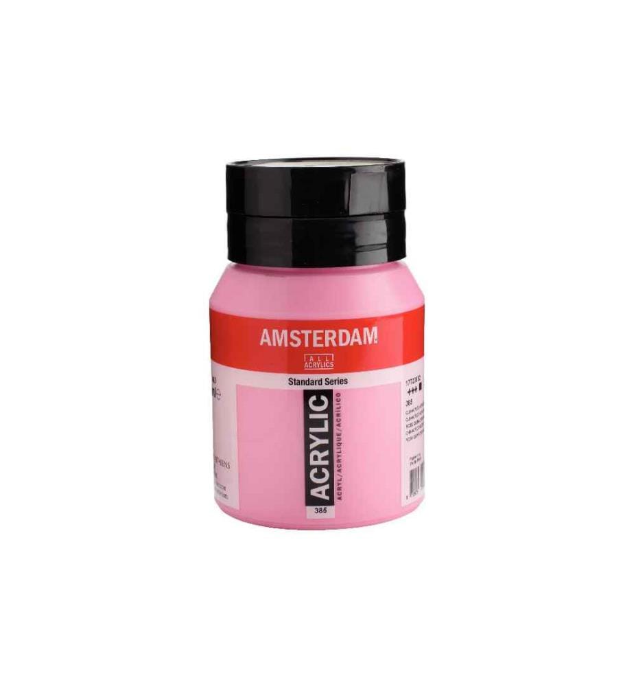 AMSTERDAM - Peinture acrylique Standard Series Chinacridon rose H opaque, 500 ml