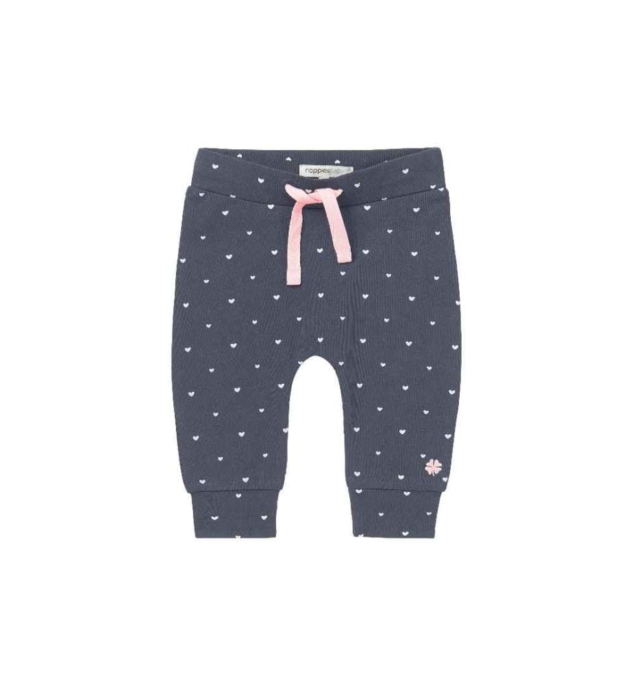 NOPPIES - Pantalon pour bébé Neenah Marine avec coeurs Gr. 56