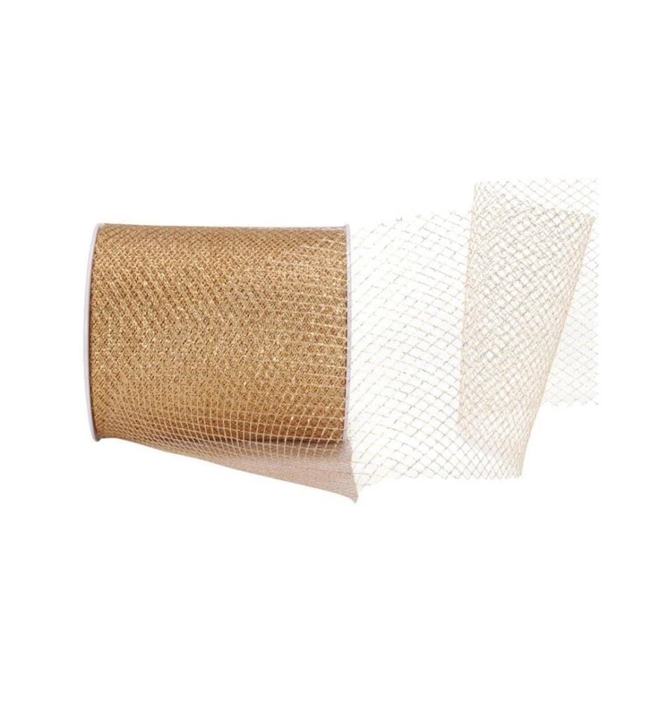 SPYK - Ruban cadeau Oeillet 100 mm x 20 m, Doré