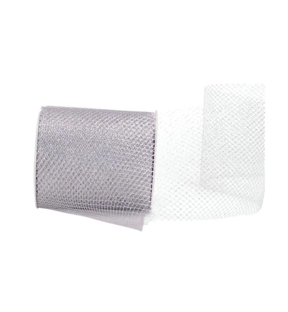 SPYK - Ruban cadeau Oeillet 100 mm x 20 m, Argenté