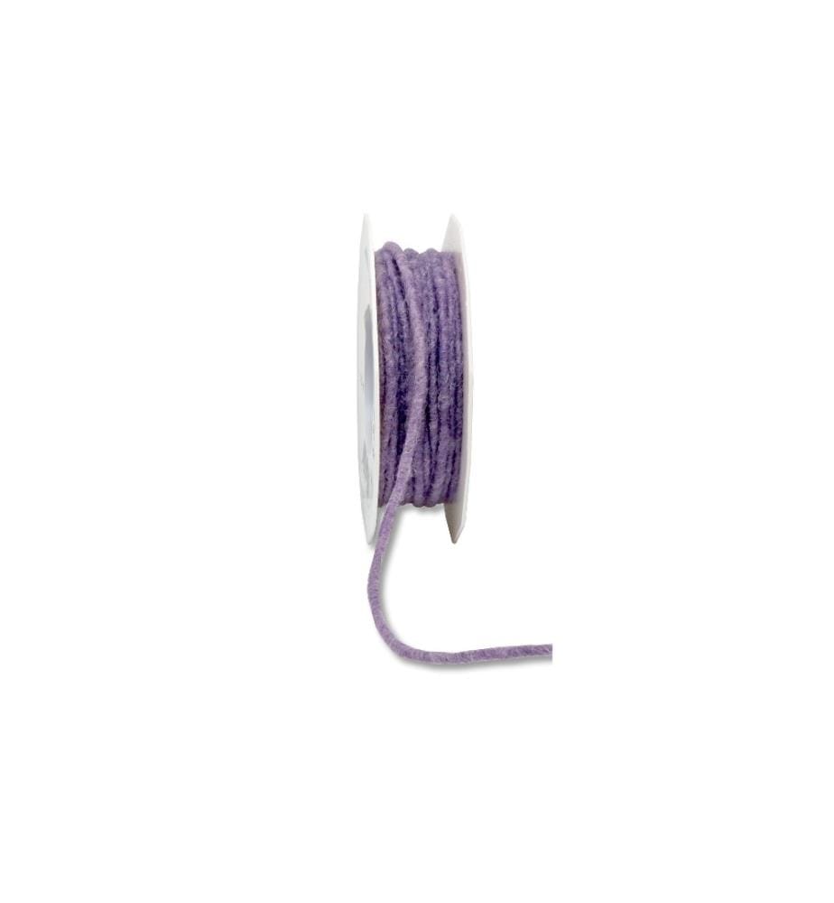 PATTBERG - Ruban textile Elbe Wolle 0.5 cm x 15 m, lilas