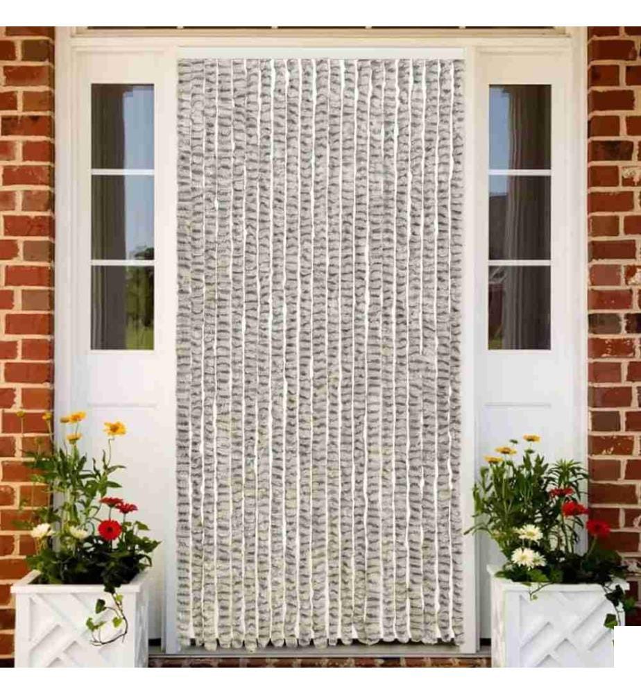 Moustiquaire Gris clair et gris foncé 90x220 cm Chenille
