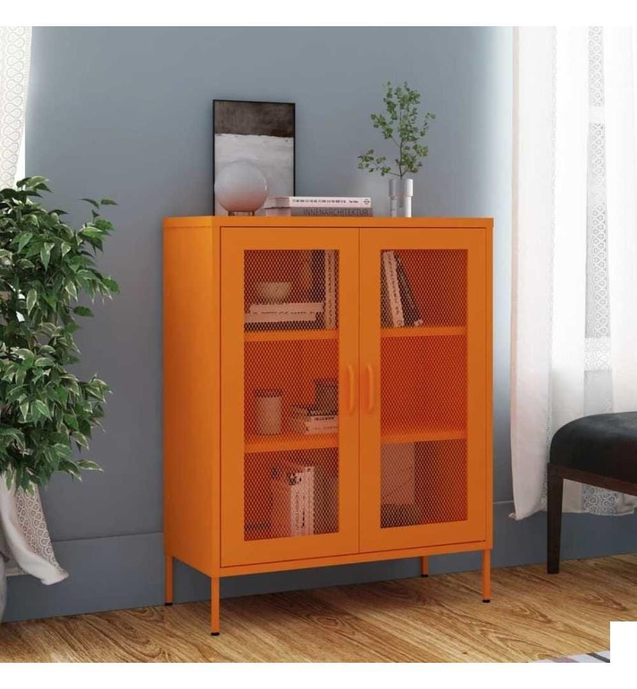 Armoire de rangement Orange 80x35x101,5 cm Acier