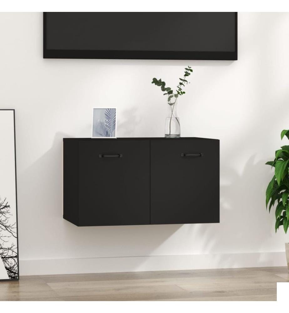 Armoire murale Noir 60x36,5x35 cm Bois d'ingénierie