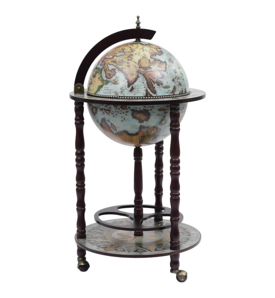 Bar sous forme de globe Bois d'eucalyptus Bleu