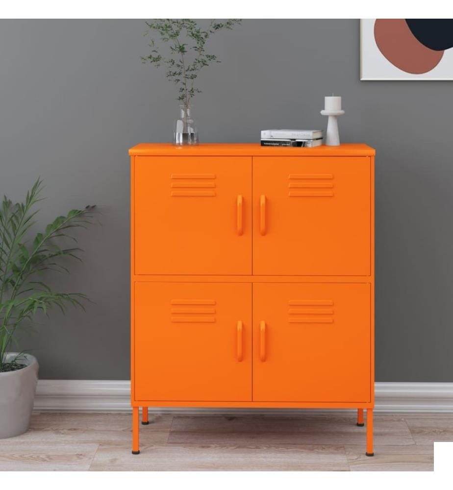 Armoire de rangement Orange 80x35x101,5 cm Acier