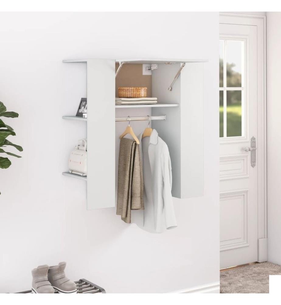 Armoire de couloir Blanc 97,5x37x99 cm Bois d'ingénierie