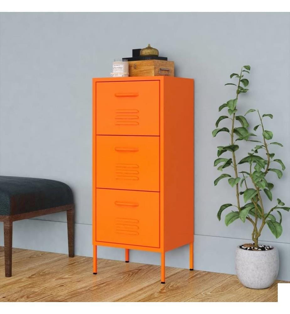 Armoire de rangement Orange 42,5x35x101,5 cm Acier
