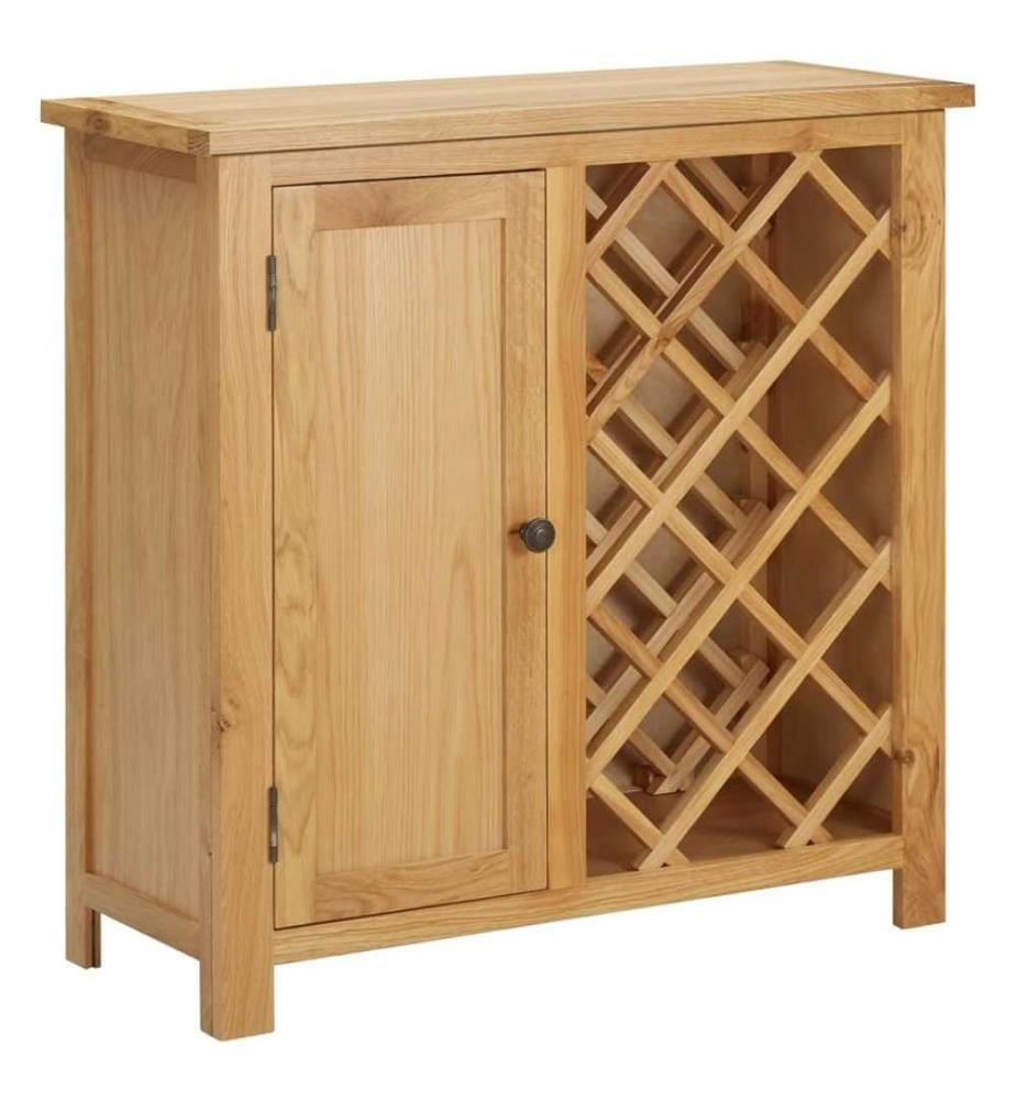 Casier à bouteilles 11 bouteilles 80x32x80cm Bois de chêne