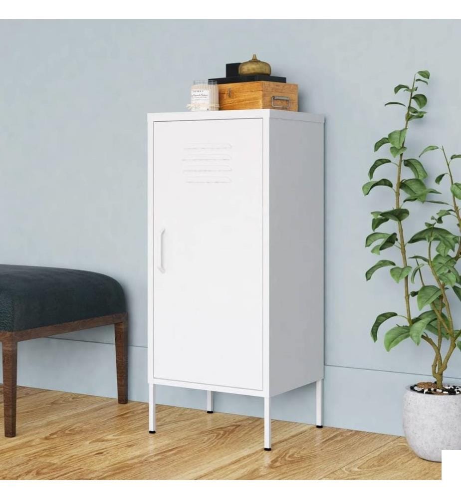 Armoire de rangement Blanc 42,5x35x101,5 cm Acier