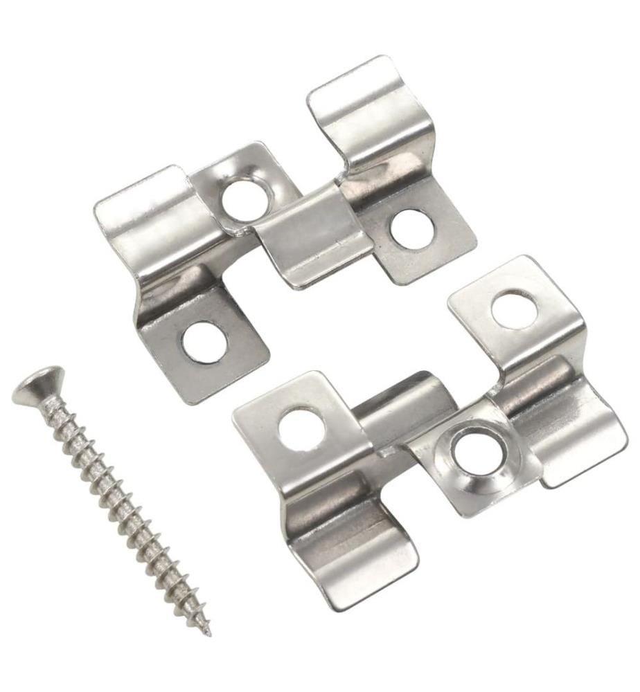 Clip de fixation de terrasse 100pcs et 200 vis Acier inoxydable
