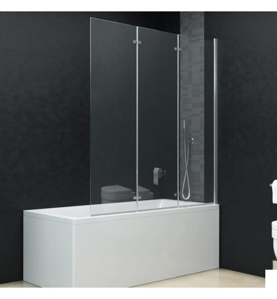 Cabine de douche pliable 3 panneaux ESG 130x138 cm
