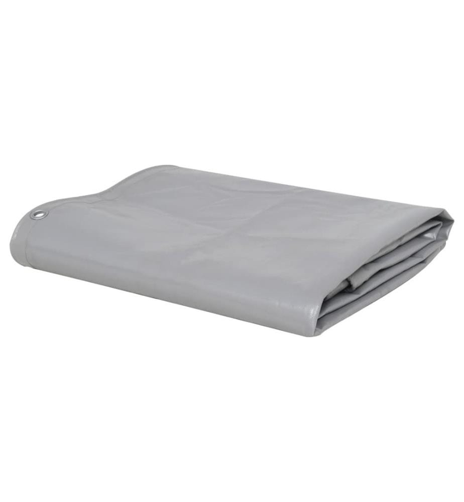 Bâche 650 g / m² 1,5 x 6 m Gris