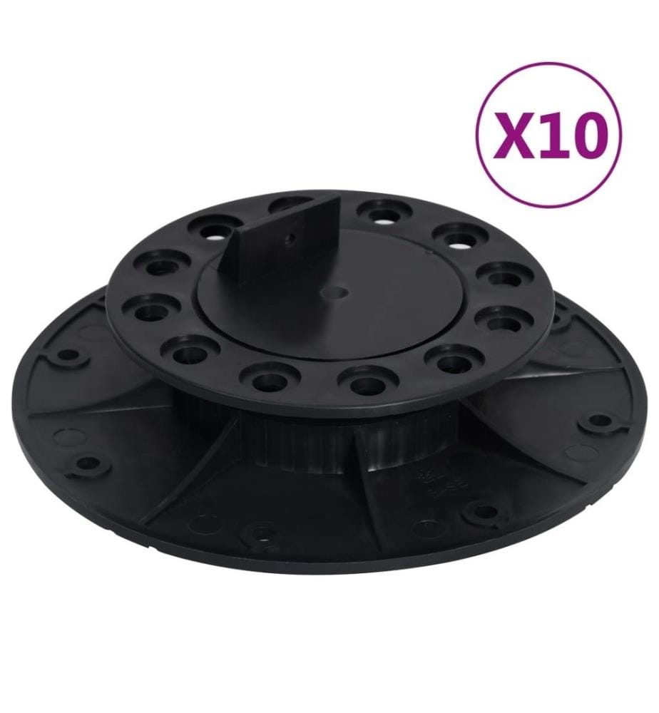 Pieds de terrasse réglables 10 pcs 25-40 mm