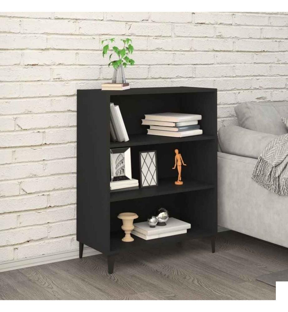 Buffet Noir 69,5x32,5x90 cm Bois d'ingénierie