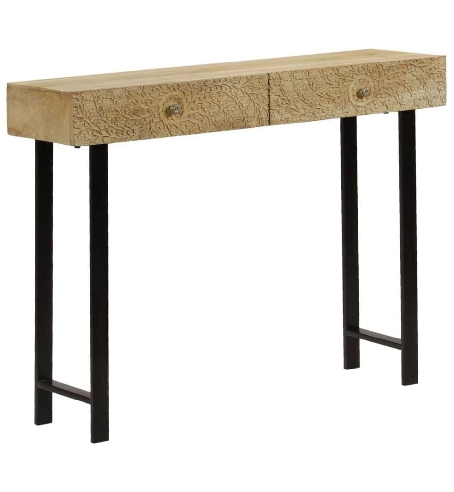 Table console Bois de manguier massif 102 x 30 x 79 cm