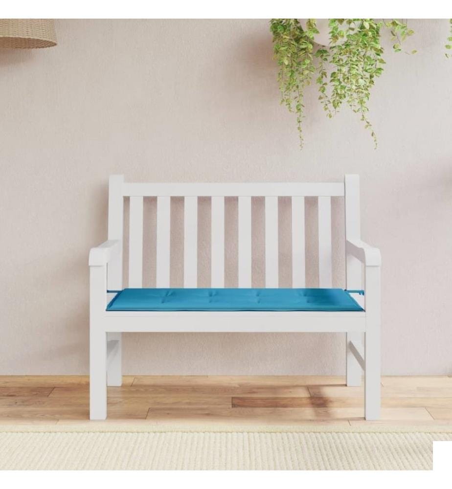 Coussin de banc de jardin bleu 100x50x3 cm tissu oxford