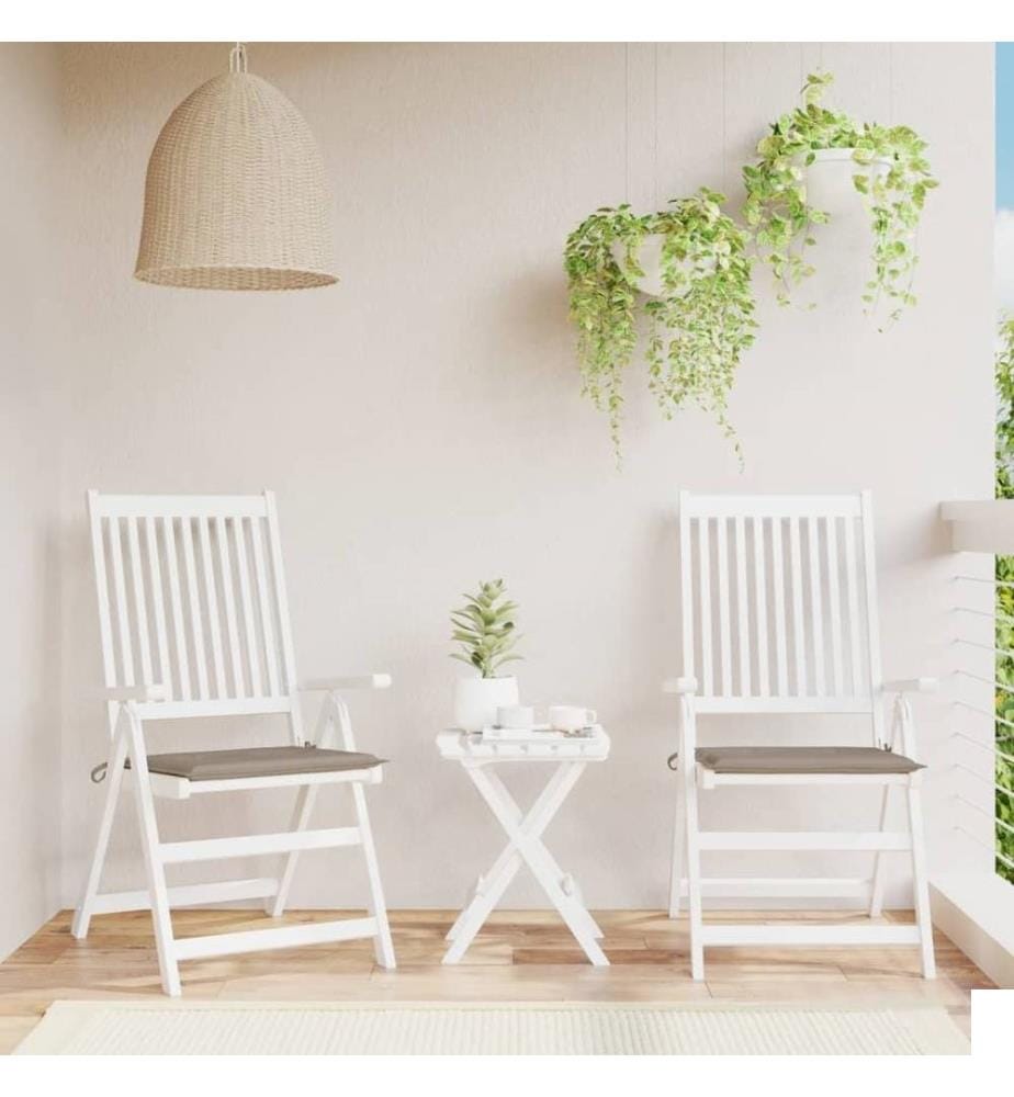 Coussins de chaise de jardin 2 pcs taupe 40x40x3cm tissu oxford