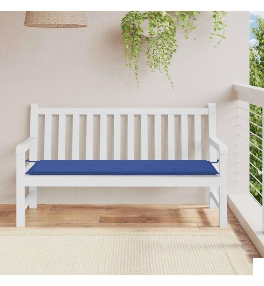 Coussin de banc de jardin bleu royal 150x50x3 cm tissu oxford