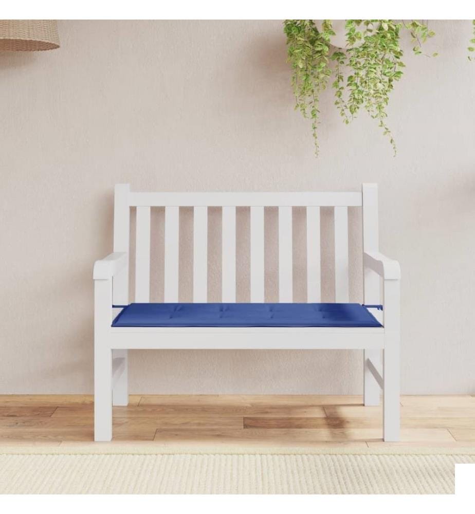Coussin de banc de jardin bleu royal 100x50x3 cm tissu oxford