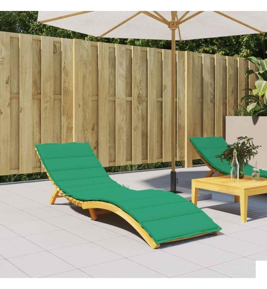 Coussin de chaise longue vert 200x50x3 cm tissu oxford