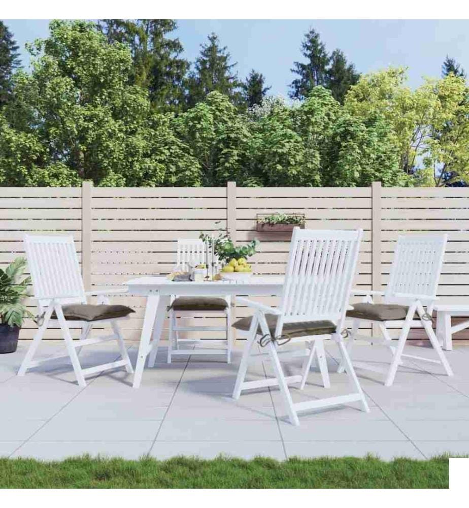 Coussins de chaise 4 pcs taupe 40x40x7 cm tissu oxford