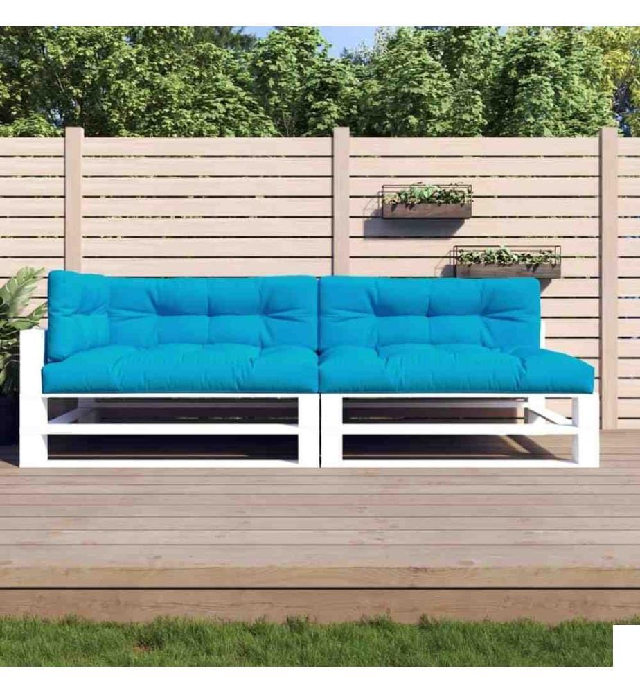 Coussins de palette 5 pcs bleu tissu