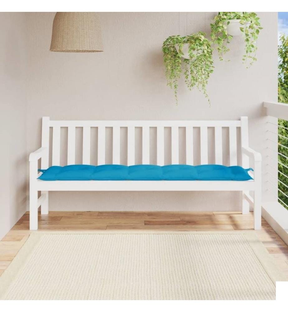 Coussin de banc de jardin bleu clair 180x50x7 cm tissu oxford