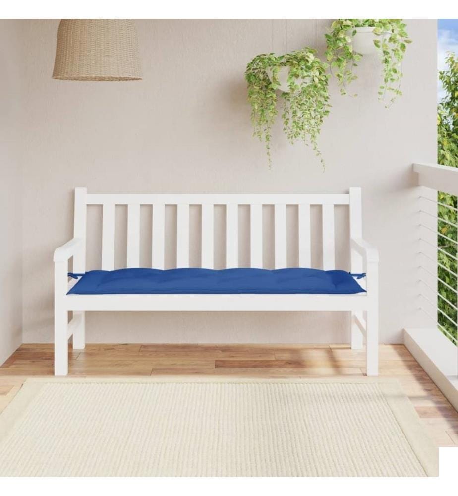 Coussin de banc de jardin bleu 150x50x7 cm tissu oxford