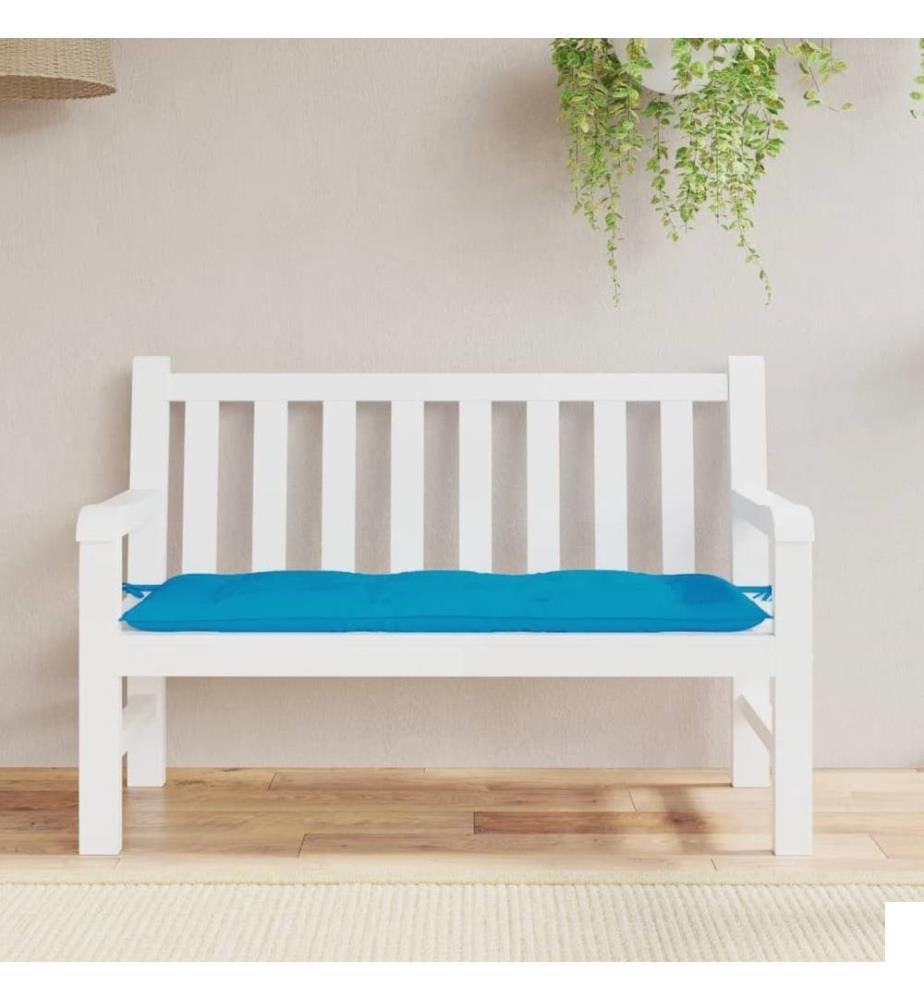 Coussin de banc de jardin bleu clair 120x50x7 cm tissu oxford