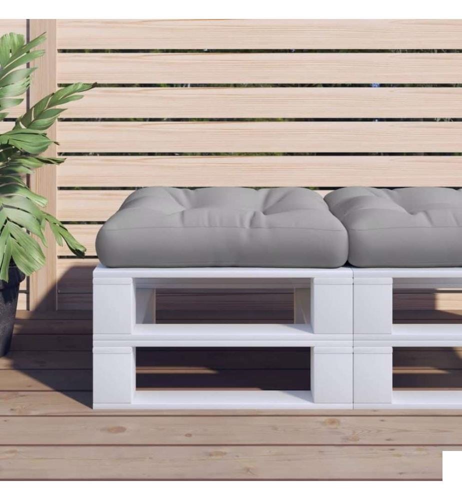 Coussin de palette gris tissu