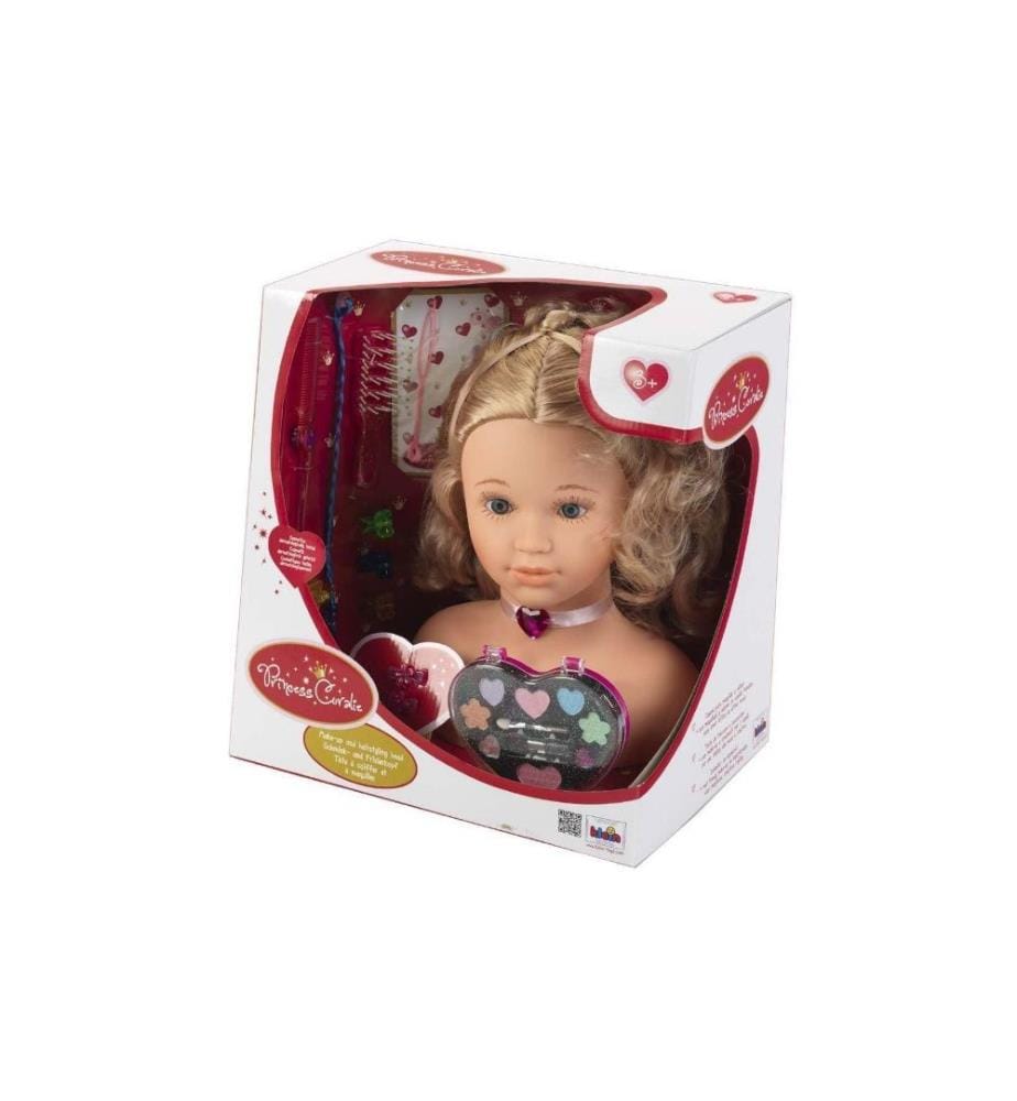 Klein-Toys Kits de coiffure Princess Carolie Tête de coiffure de maquillage