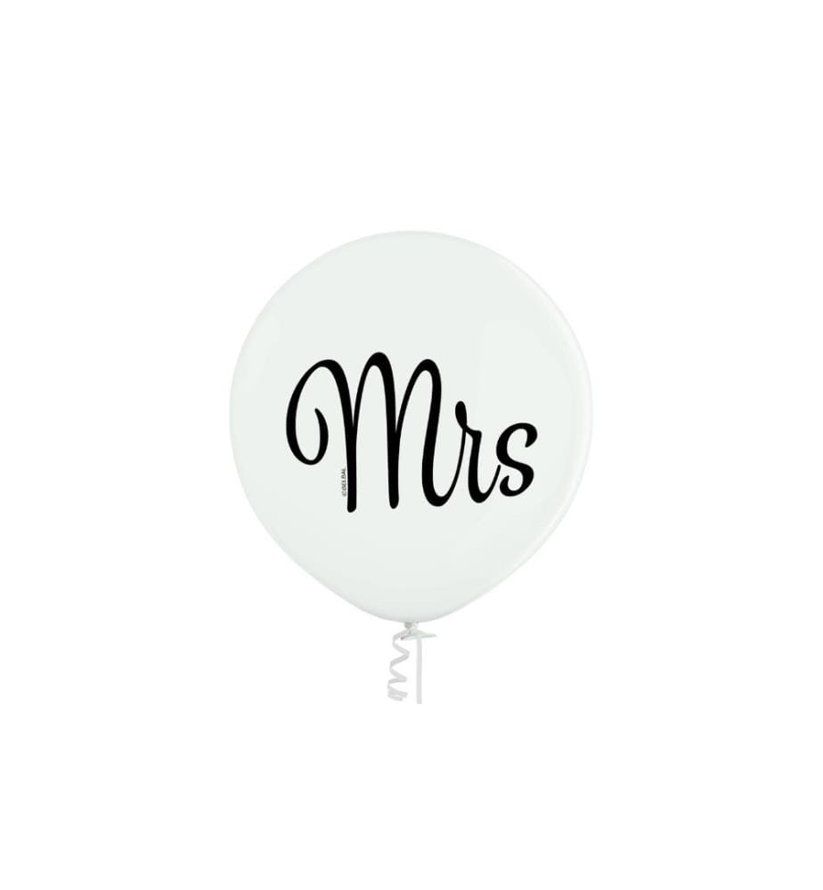 BELBAL - Ballon de baudruche Mrs Blanc, Ø 60 cm, 2 pièces